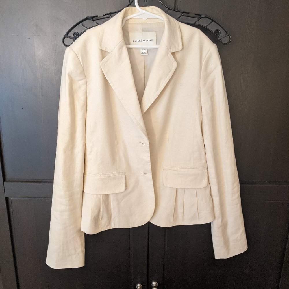 Banana Republic Linen Skirt Suit